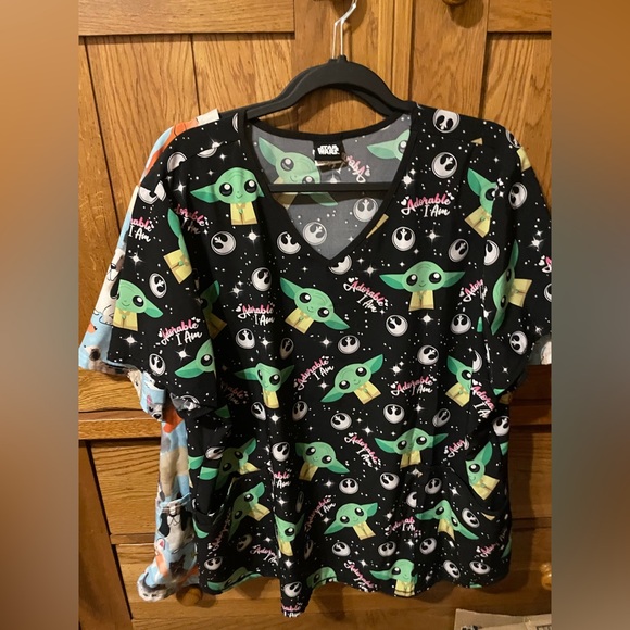 Tops - Various fun scrub tops, lot of 4.
All 2x.